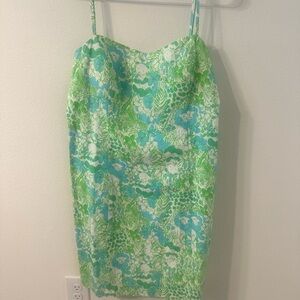 EUC Lilly Pulitzer “It’s a Zoo” Limeade Print Dress